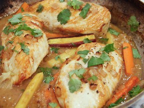 This five-spice chicken in orange broth is a skillet chicken that starts on the stovetop with a quick sear and then finishes in the oven, bathed in an aromatic orange juice broth, simmering to juicy perfection.