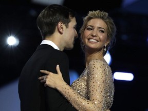 Ivanka Trump and her husband Jared Kushner dance at the Freedom Ball in Washington on Inauguration Day