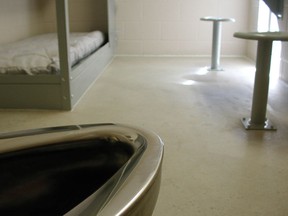 An empty cell for two at the Penetanguishene correctional facility in in Simcoe County, Ont.