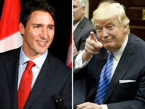 Prime Minister Justin Trudeau and U.S. President Donald Trump.