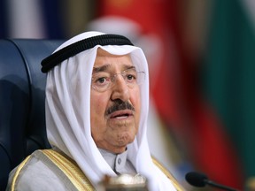 Emir of Kuwait Sheikh Sabah al-Ahmad al-Sabah on March 31,2015.