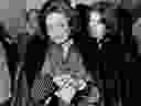 Princess Yasmin Aga Khan, right, with Margaret Trudeau on March 11, 1977. 