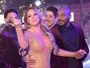 Mariah Carey performs during the New Year's Eve Countdown at Times Square on December 31, 2016