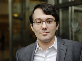 Martin Shkreli, former Chief Executive Officer of Turing Pharmaceuticals LLC, exits federal court  on May 3, 2016 in the Brooklyn