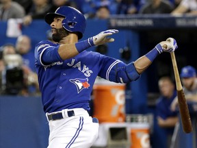 Jose Bautista is back with the Blue Jays.