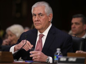 Former ExxonMobil CEO Rex Tillerson waits for the beginning of his confirmation hearing before the Senate Foreign Relations Committee January 11, 2017