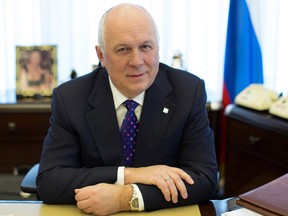 Sergey Chemezov, chief executive officer of Rostec Corp., in his office in Moscow on Feb. 28, 2014.