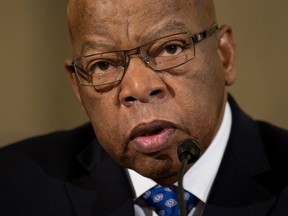 In this Jan. 11, 2017 file photo, Rep. John Lewis, D-Ga. testifies on Capitol Hill in Washington at the confirmation hearing for Attorney General-designate, Sen. Jeff Sessions, R-Ala., before the Senate Judiciary Committee.