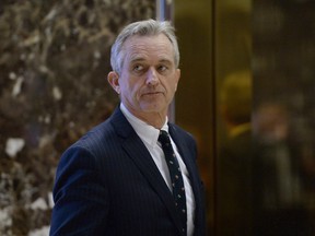 Robert F. Kennedy Jr., son of former U.S. Senator Robert F. Kennedy, arrives in the lobby of Trump Tower in New York, U.S., on Tuesday, Jan. 10, 2017. President-elect Donald Trump has asked Robert F. Kennedy Jr. to lead a committee on the safety of the shots, selecting an environmentalist who alleges that a preservative in some vaccines is dangerous, contrary to broad scientific consensus.
