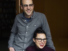 Philip and Erin Stead, the author-illustrator duo who expanded notes left by Samuel Clemens into The Purloining of Prince Oleomargarine, in New York, Jan. 17, 2017.