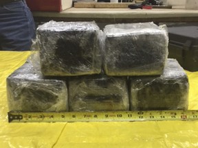 This photo provided by the Tulsa County Sheriff's Office shows some of the 31 pounds of cocaine that was accidentally discovered stashed in the nose of an American Airlines aircraft in Tulsa, Okla., Monday, Jan. 30.