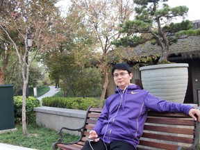 In an undated photo, Xiao Jianhua sits on a park bench in Beijing. Xiao was the head of Peking University's official student union in 1989 but worked with Communist officials to try and defuse the street protests that would later be crushed by force at Tiananmen Square -- a decision that quickly catapulted him into the politically connected circles he remains a part of decades later. The billionaire, who has been missing since Friday, is in police custody in China, where he apparently is safe, a source said.