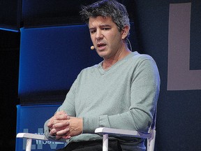 Uber co-founder and chief executive Travis Kalanick speaks at the WSJD Live technology conference in Laguna Beach, California, on October 20, 2015.