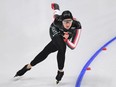 Ivanie Blondin of Canada competes in the women's 5,000 metres during the world single distance speedskating championships on Saturday in Gangneung, South Korea. It is also the test event for the venue that will be used for the 2018 Winter Olympics.