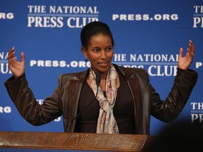 Activist and author Ayaan Hirsi Ali speaks at the National Press Club, April 7, 2015 in Washington, DC. Ali spoke about ISIS, Islam and the West.