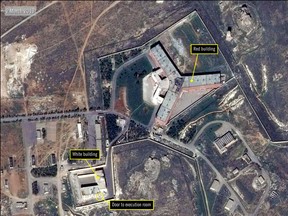 A handout satellite image released on February 7, 2017 by Amnesty International shows the military-run Saydnaya prison