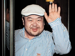 In a file picture taken on June 4, 2010 Kim Jong-Nam, the eldest son of North Korean leader Kim Jong-Il, waves after an interview with South Korean media