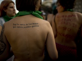 Censor this': Bare-breasted protesters in Argentina criticize double  standards on toplessness