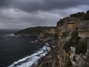 The cliff face at Fairy Bower, where Scott Johnson’s body was found at the bottom in 1988