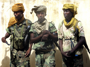 Children soldiers in the Chadian army. The country has since agreed to stop recruiting minors.