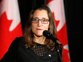 Foreign Affairs Minister Chrystia Freeland is in Washington ahead of Justin Trudeau's expected visit with Donald Trump.
