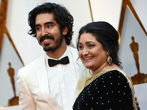 Dev Patel, and his mother Anita.