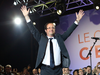 France's newly elected president Francois Hollande celebrates his victory on May 7, 2012.