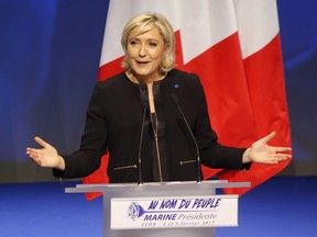 Britain's decision to leave the European Union and the election of U.S. President Donald Trump have given the French a "reason to vote" because it can result in real change, the top lieutenant of far-right French presidential candidate Marine Le Pen declared Sunday ahead of her long-awaited speech formalizing her candidacy for president.