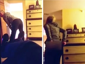 Brittany Fultz does the dirty dance in a video captured by a second caregiver.