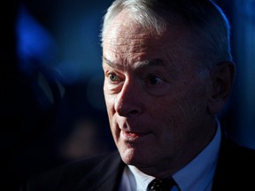 In this Nov. 8, 2011 file photo, Dick Pound speaks at Canada's Sports Hall of Fame in Calgary.