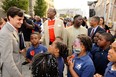 Ronald Daniels meets with children in Baltimore.