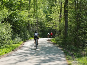 More than 30 kilometres of trails in Springbank Park, located just steps away from 940 on the Park, beckon cyclists and walkers.