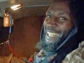 ISIL released an image of Jamal al-Harith sitting inside the "bomb car" grinning broadly, with wires and what may be a detonation button in the background.