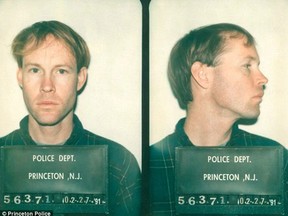 A booking photo of James Hogue from 1991.