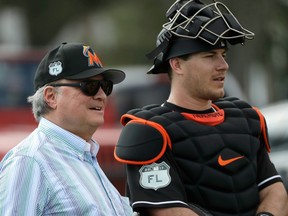 Miami Marlins owner Jeffrey Loria, with player  J.T. Realmuto, reportedly had a handshake deal to sell the team to President Josh Kushner, the brother of President Donald Trump's son-in-law. Loria is one of many Republican donors reportedly seeking plum ambassadorial posts.