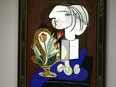 'Nature morte aux tulipes,' a portrait by Pablo Picasso of his muse and mistress Marie-Therese Walter, sold for 26 million USD at Christie's Spring 20th Century Art Sale 09 May, 2000.
