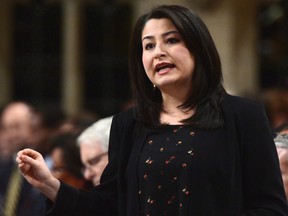 Maryam Monsef responds to a question during question period in the House of Commons on Parliament Hill in Ottawa on Wednesday, Dec 14, 2016