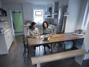 My Le Nguyen, right, and Rock Huynh, turned their furnishing dilemma into their livelihood.