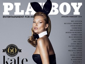 Supermodel Kate Moss is seen on the Jan.-Feb. 2014 cover of Playboy magazine.