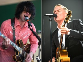 Ryan Adams on left, not to be confused with Bryan Adams, on right.