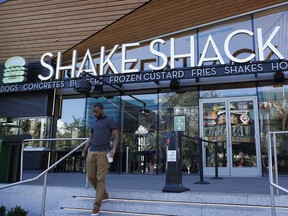 Shake Shack is seen in front of the New York-New York hotel and casino in Las Vegas.