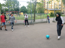 Muslim teens play soccer in Rosengard, Sweden, a suburb of  the southern city of Malmo.