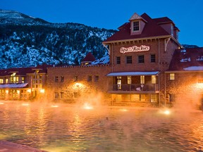 Glenwood Hot Springs is located between Aspen and Vail on the Colorado River and claims to have the world's largest hot springs pool.