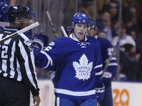 After two shifts, Mitch Marner was shaking his head in obvious pain and frustration while favouring his right arm and soon after was shut down for the night.