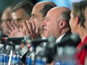 Conservative leadership contender Kevin O'Leary, foreground, faces a tough job attracting young people to the party, according to pollind data released Friday.