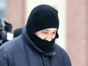 Will Baker, formerly known as Vince Li, leaves court in Winnipeg, after his annual criminal code review board hearing, on Monday, Feb. 6, 2017.
