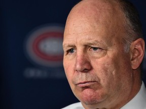 Montreal Canadiens head coach Claude Julien speaks to reporters after losing to the Winnipeg Jets on Feb. 18.