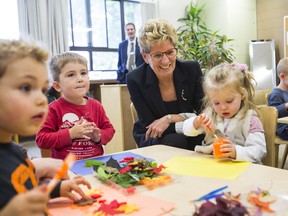 Ontario Premier Kathleen Wynne visited Glynn A. Green Public School in Fonthill on October 11, 2016.