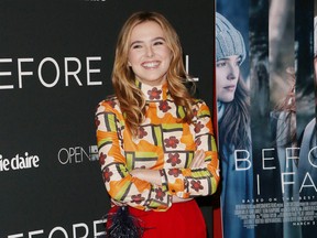 Deutch at the New York premiere for Before I Fall.