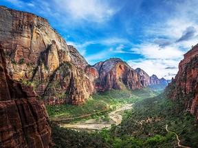 The Angels Landing trails take travellers through Zion National Park.
